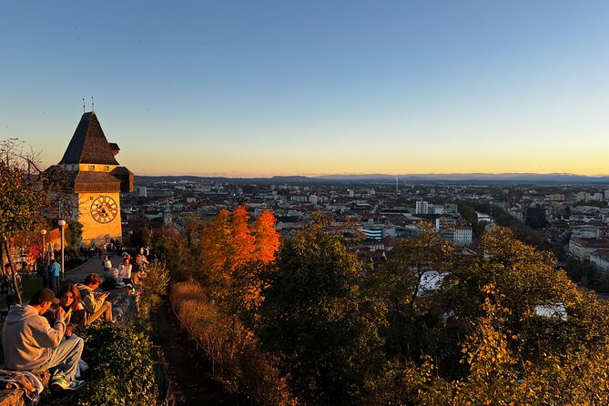 Graz Funicular Ride and Schlossberg Picnic Experience - The Uhrturm gives Graz its postcard view