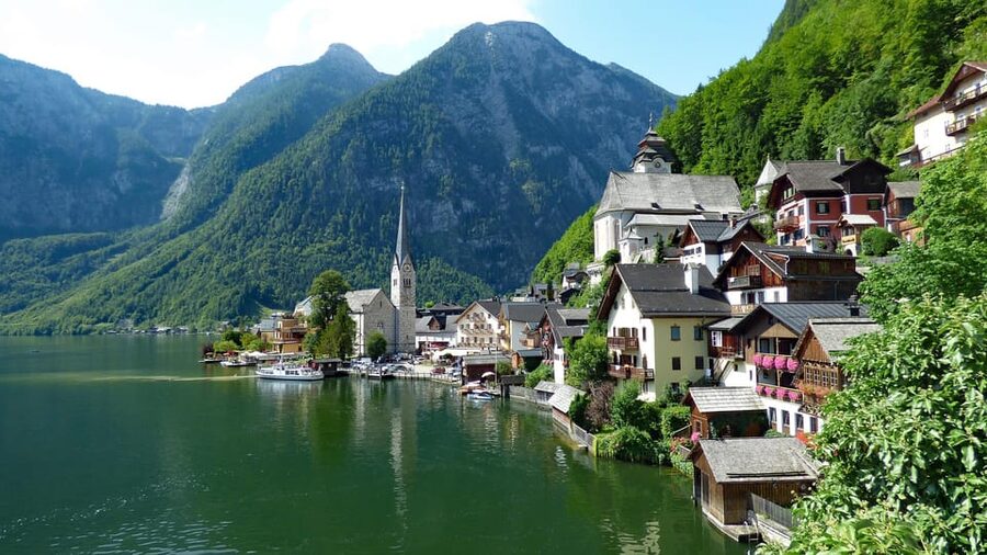 Hallstatt, St Gilgen Private Tour From Salzburg - Hallstatt Waterfall and the postcard view