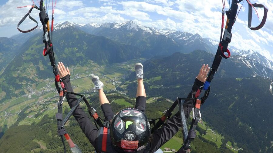 Mayrhofen: Paragliding Adventure With Soaring Views - Taking off above Mayrhofen