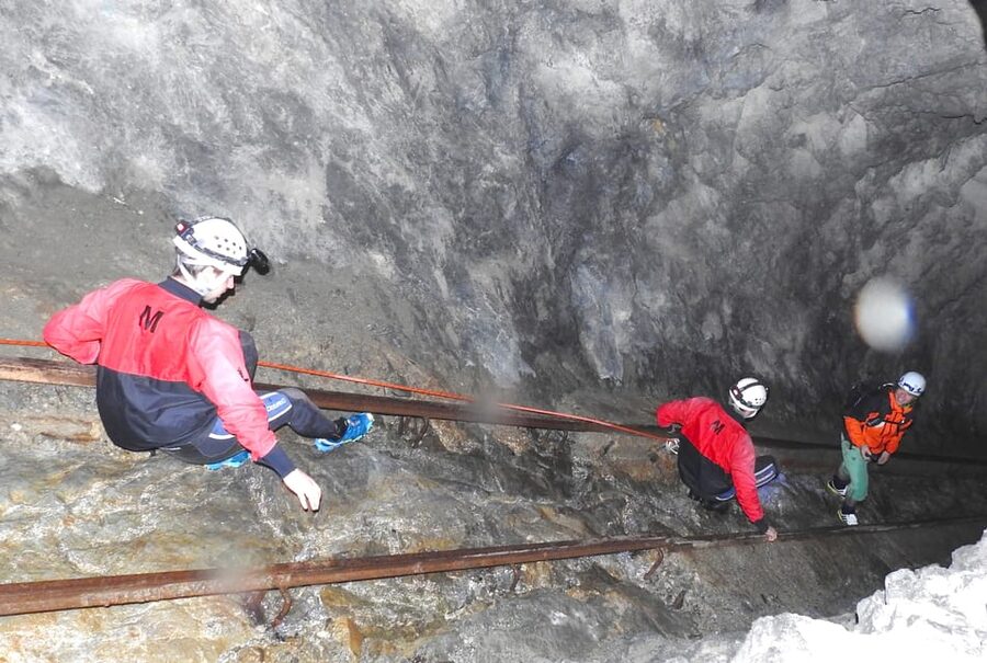 Ötztal: Guided Cave Tour for Beginners - Sunlight through the cave and views toward the Inn Valley