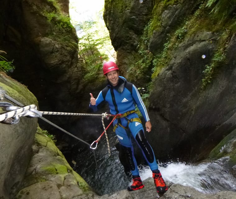 Ötztal: Obere Auerklamm Canyoning Tour for Beginners - The 15-meter high-speed slide