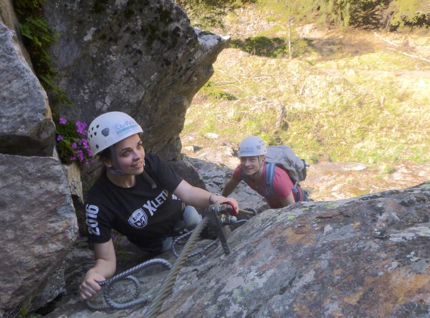 Ötztal: Via Ferrata Climbing at Stuibenfall - The Finish: Schnapps, Shower, and Swim