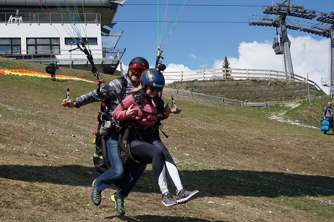 Paragliding in the morning - Taking off above the Stubai Valley