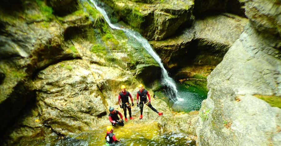 Salzburg: Advanced Canyoning on the Strubklamm - The giant waterfall section