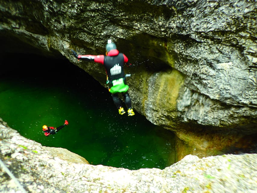 Salzburg: Advanced Canyoning on the Strubklamm - Entering Strubklamm one jump at a time