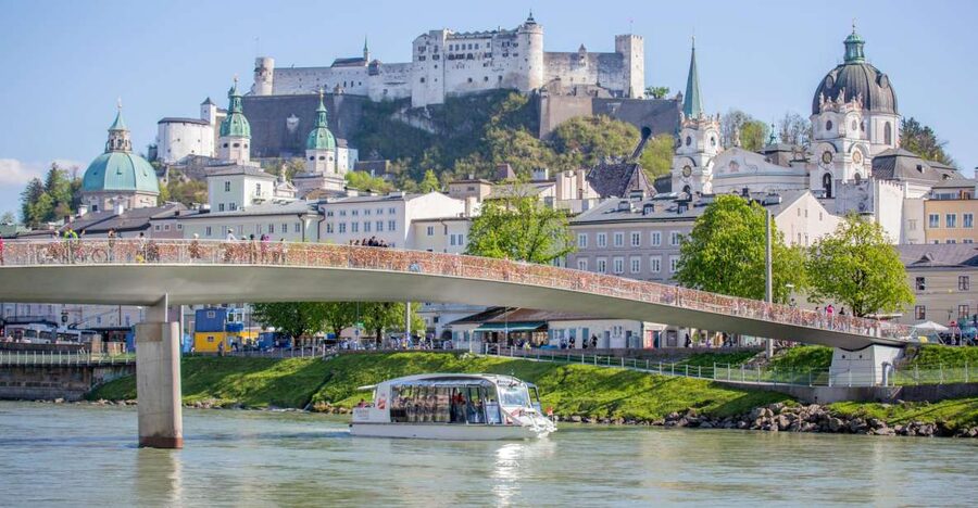 Salzburg: River Cruise, Dinner & Fortress Concert - Riding the funicular to Fortress Hohensalzburg