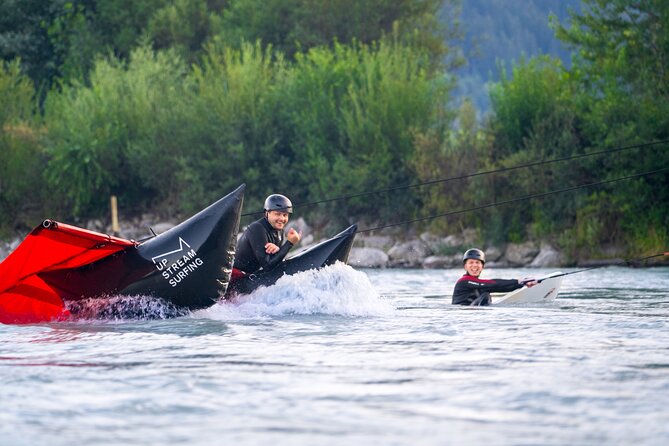 UP STREAM SURFING - The new way of surfing a river - Surfing against the Inn at more than 30 km/h