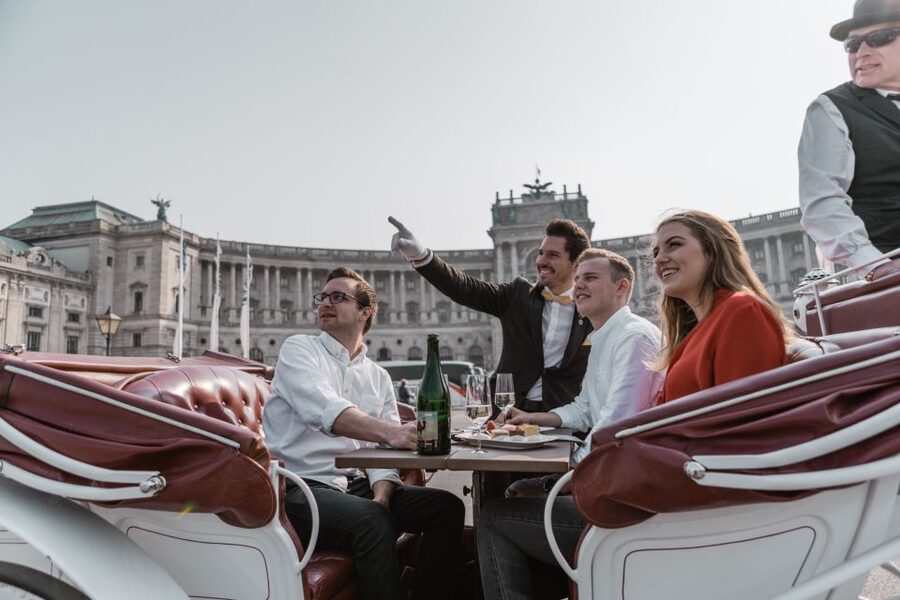 Vienna: Culinary Horse-Drawn Carriage Experience - Setting out beside the Albertina