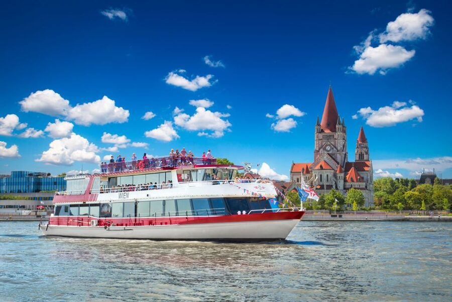 Vienna: Danube River Cruise w/ optional Viennese Specialties - The Danube Canal and Vienna’s unusual architecture