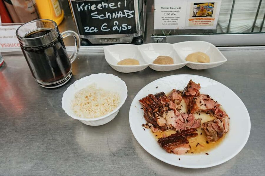 Vienna: Guided Foodie Walking Tour with Tastings and Coffee - Naschmarkt: famous, busy, and worth seeing with context