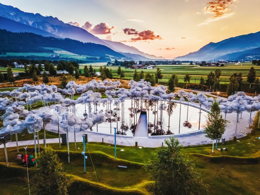 Wattens: Swarovski Crystal Worlds Entrance Ticket - Eating Among the Gardens and Mountain Views
